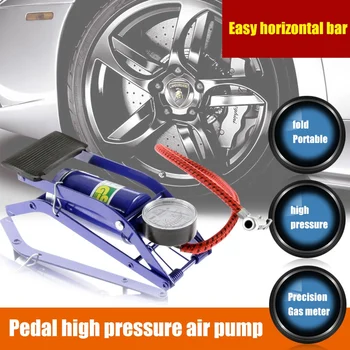 

Car Inflate Pump Foot Pedal Type High Pressure Air Pump Mini Portable Inflator Machine For Car Motorcycle Bike Toys