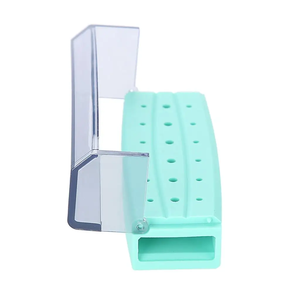 18 Holes Disinfection Box Case Dental Bur Burs Block Autoclavable Dentist Tool Dentist Instrument Dental Case Holder Oral Tool - Color: Green