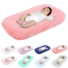 Ultra Soft Minky Dot Baby Nest Cover Newborn Portable Sleeping Bed Protector Slipcover Infant Cradle Bassinet Sheet for Lounger