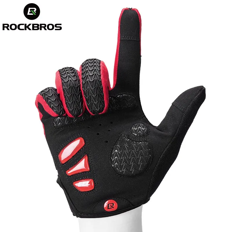 Men Cycling Gloves Full Finger Bicycle Gloves Touch Screen Gel Padded Mittens