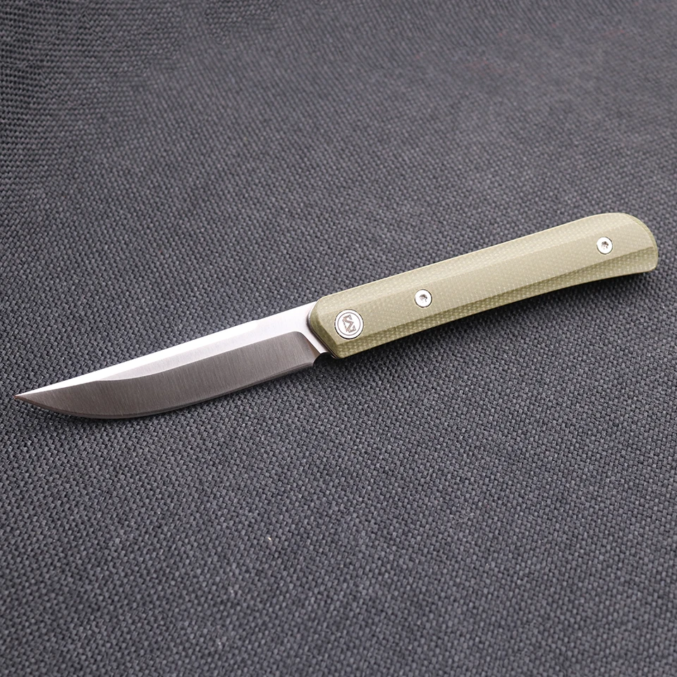Miguron Knives Vazo Front Flipper Folding Knife 3.25&quot Dc53 Satin Blade Micarta Handle Tactical Survival | Инструменты