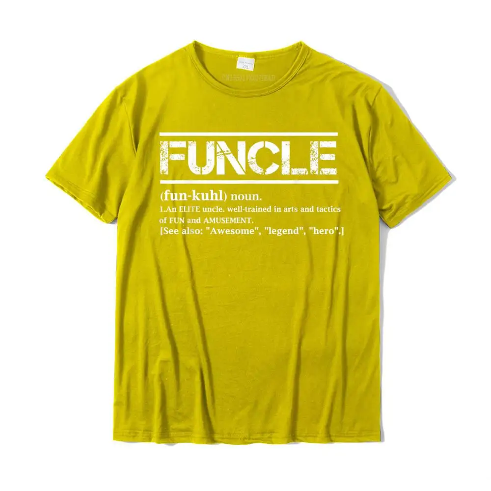 Fashion Male T Shirt Print Casual T Shirt Cotton Short Sleeve Design Tops & Tees Crew Neck Free Shipping Mens Cool Uncle Gift Uncle B-day Present Funcle Definition Uncle T-Shirt__27810 yellow