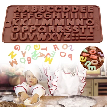 

English Alphabet Chocolate Mould Cake Letters Chocolate Mold Cake Decorating Tools Topper Fondant Mold Biscuit Birthday