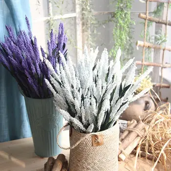 Artificial Flowers Lavender Faux Breath UV Resistant Fake Shrubs Simulation Greenery Bushes Garden Patio Indoor Outdoor Decors