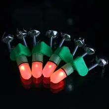 4 шт. светодиодный рыболовный стержень, сигнал укуса, красный свет, двойные колокольчики, клипса, сигнализация, трекер, инструмент, сигнальная лампа с сигнализацией укуса, двойной Звонок