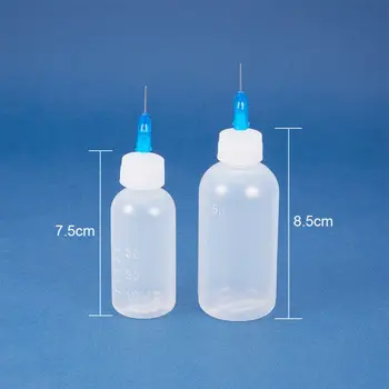 

8pcs Plastic Container Glue Liquid Bottle Dispenser W/ Blunt Needle Tips
