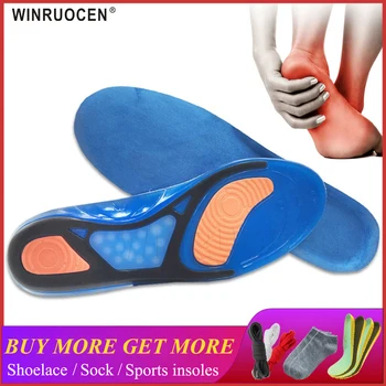 

WINRUOCEN Silicon Gel Insoles High Quality Foot Care for Plantar Fasciitis Heel Spur Running Sport Insoles Shock Absorption Pads