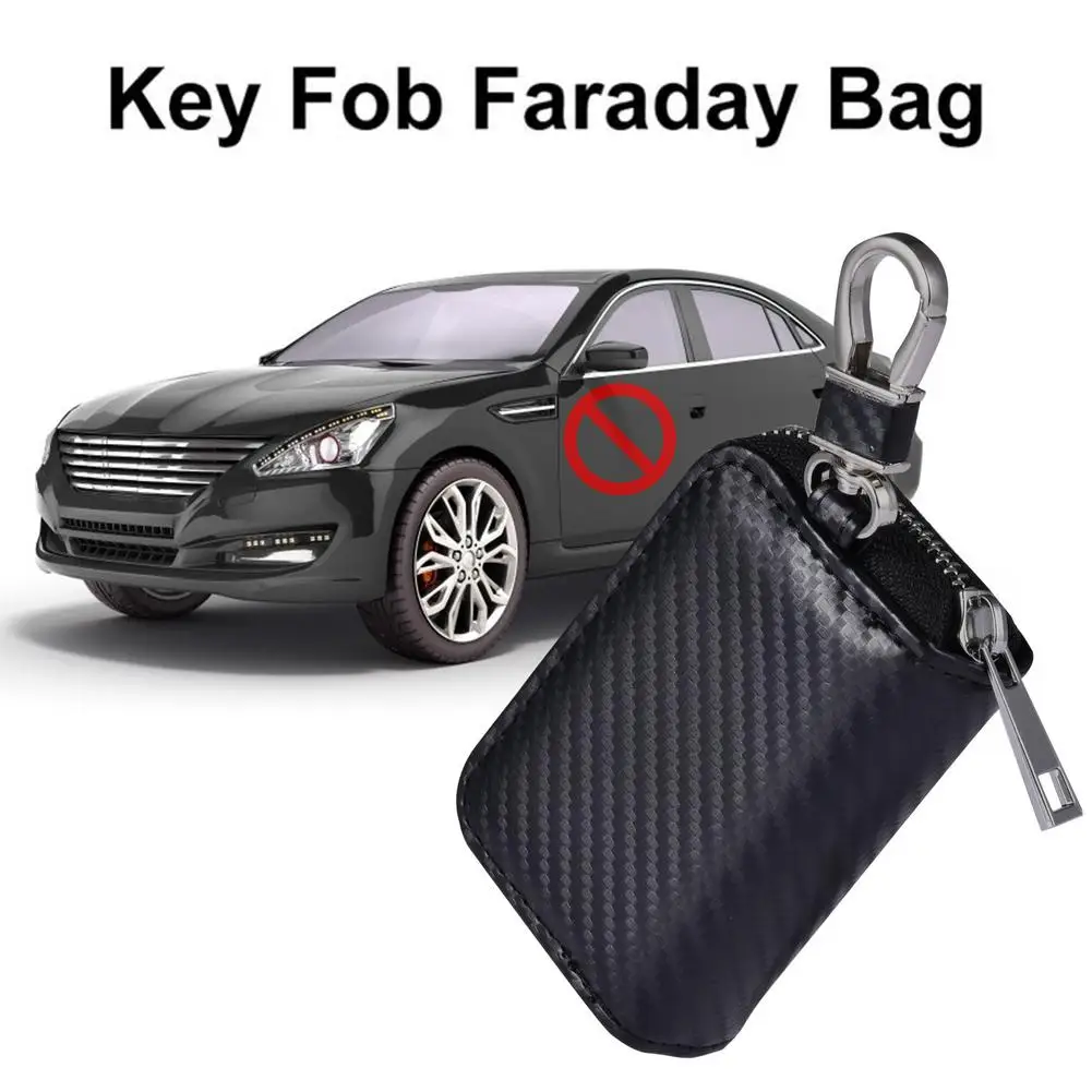 1 X Faraday Mini Bag Car Key Signal Protect Blocker Case Keyless Entry Fob Pouch 