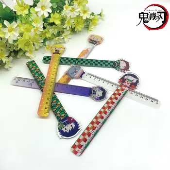 

Anime Demon Slayer: Kimetsu No Yaiba Kamado Tanjirou Cosplay Ruler Keychain Hashibira Inosuke Agatsuma Zenitsu Acrylic Rule 20cm
