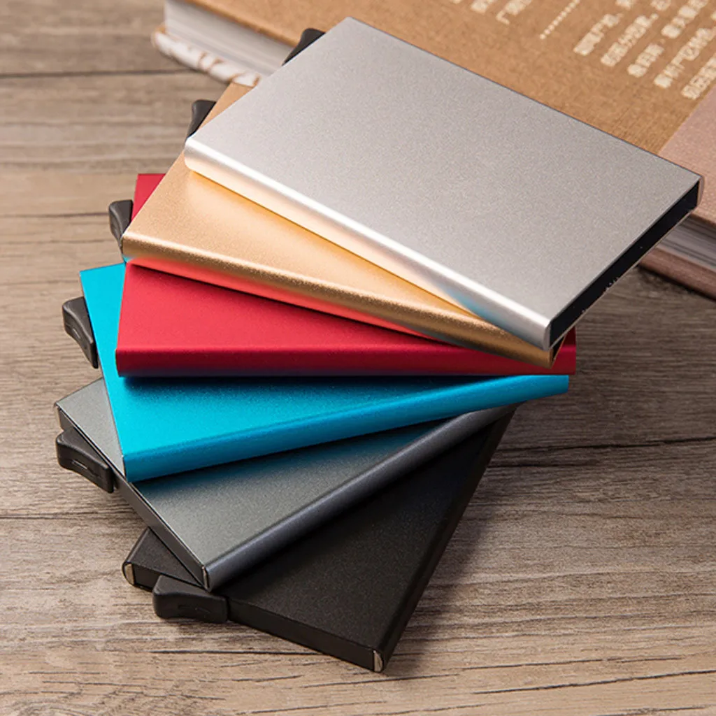 

High-Grade Alumina Solid Color Automatic Pop-Up Anti-Theft Bank Card Box