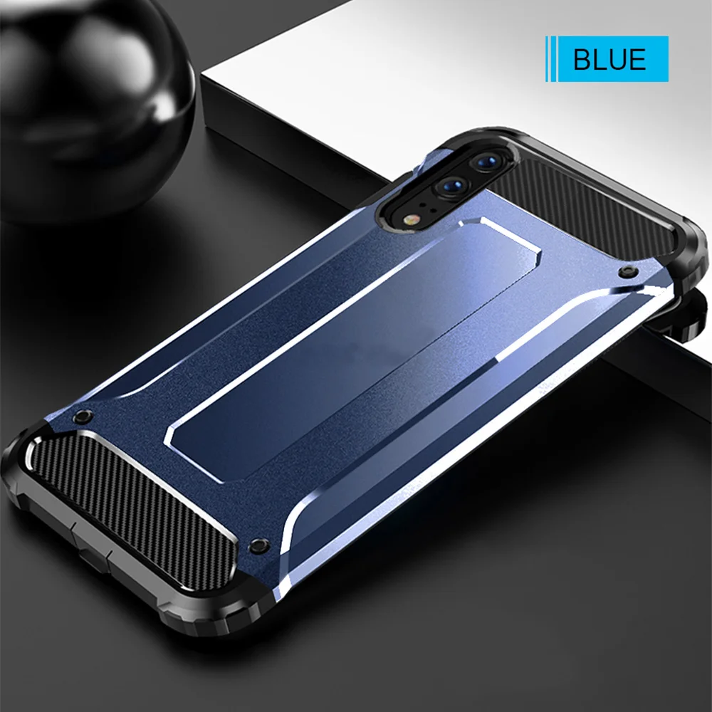 LAPOPNUT Hybrid Armor Hard Phone Case for HUAWEI P30 Lite Nova 4e P20 Pro Durable Silicone PC Shockproof Slim Bumper Back Cover | Мобильные