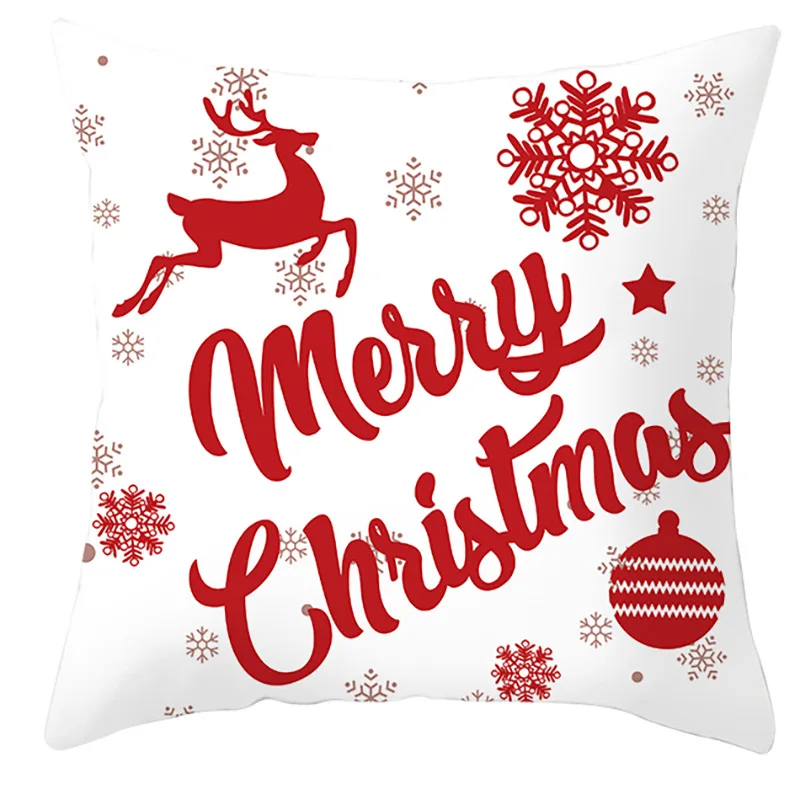 Christmas Elk Pillowcase Cushion Cover Merry Christmas Decor for Home Santa Claus Christmas Ornament Xmas Gift Happy New Year 6