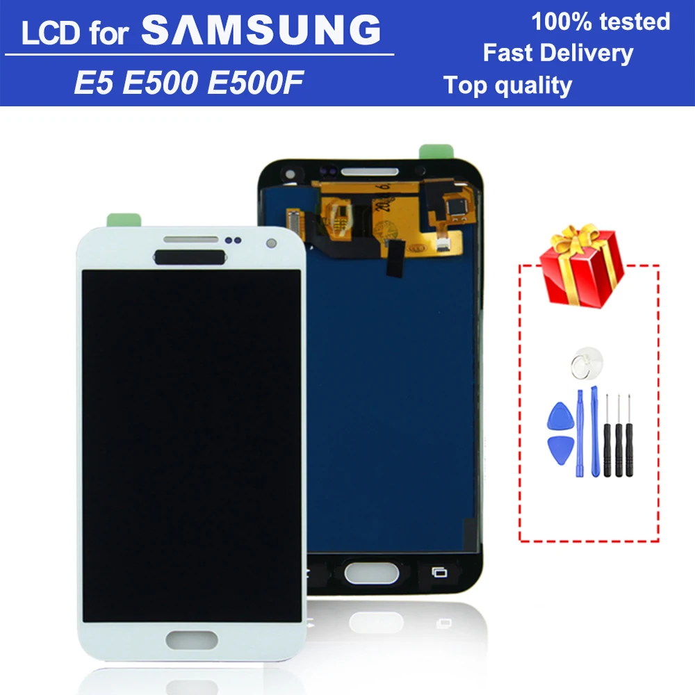 

5.0" AAA TFT Quality E500 LCD monitor for Samsung Galaxy E5 E500 E500F E500H E500M LCD digital touch screen LCD assembly