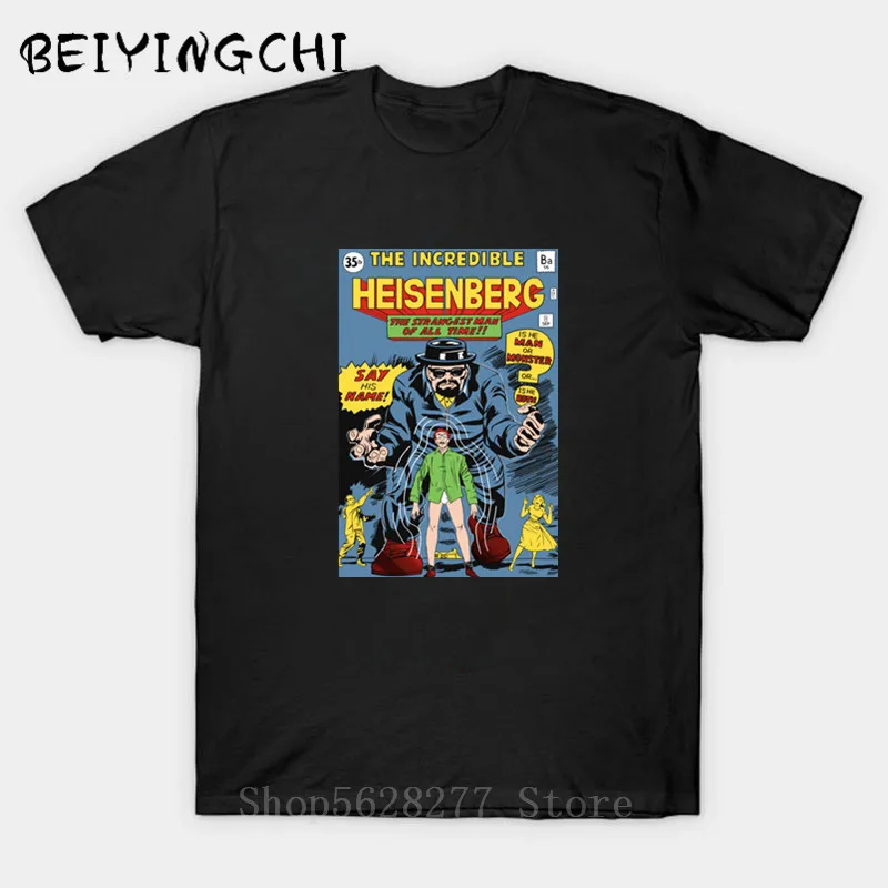 

Mash-up of a classic comic t shirt men greatest television series Short Sleeves of the decade The Incredible Heisenberg Top Tees