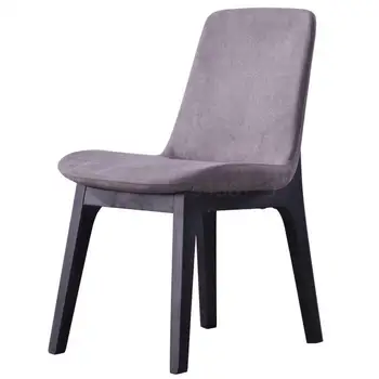 

Nordic solid wood chair modern minimalist small apartment cloth dining chair home leisure backrest cafe assembled chair