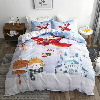 

Christmas Duvet Cover Set Cartoon Children Bedding Set Twin Queen Comforter Bed Cover Sets HG01#