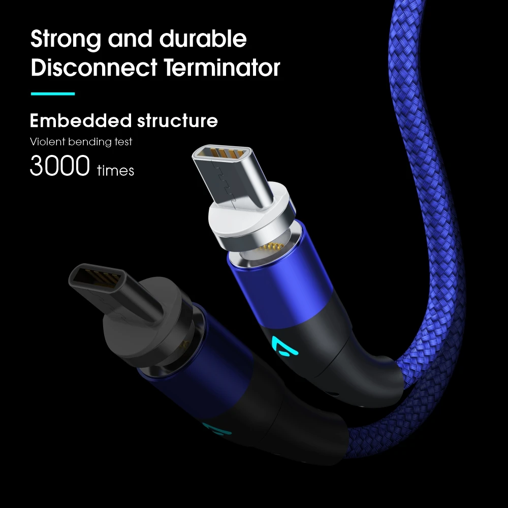 Магнитный кабель Vothoon 1 м Micro USB C для iphone 11Pro XS Samsung Xiaomi Type быстрой зарядки зарядный