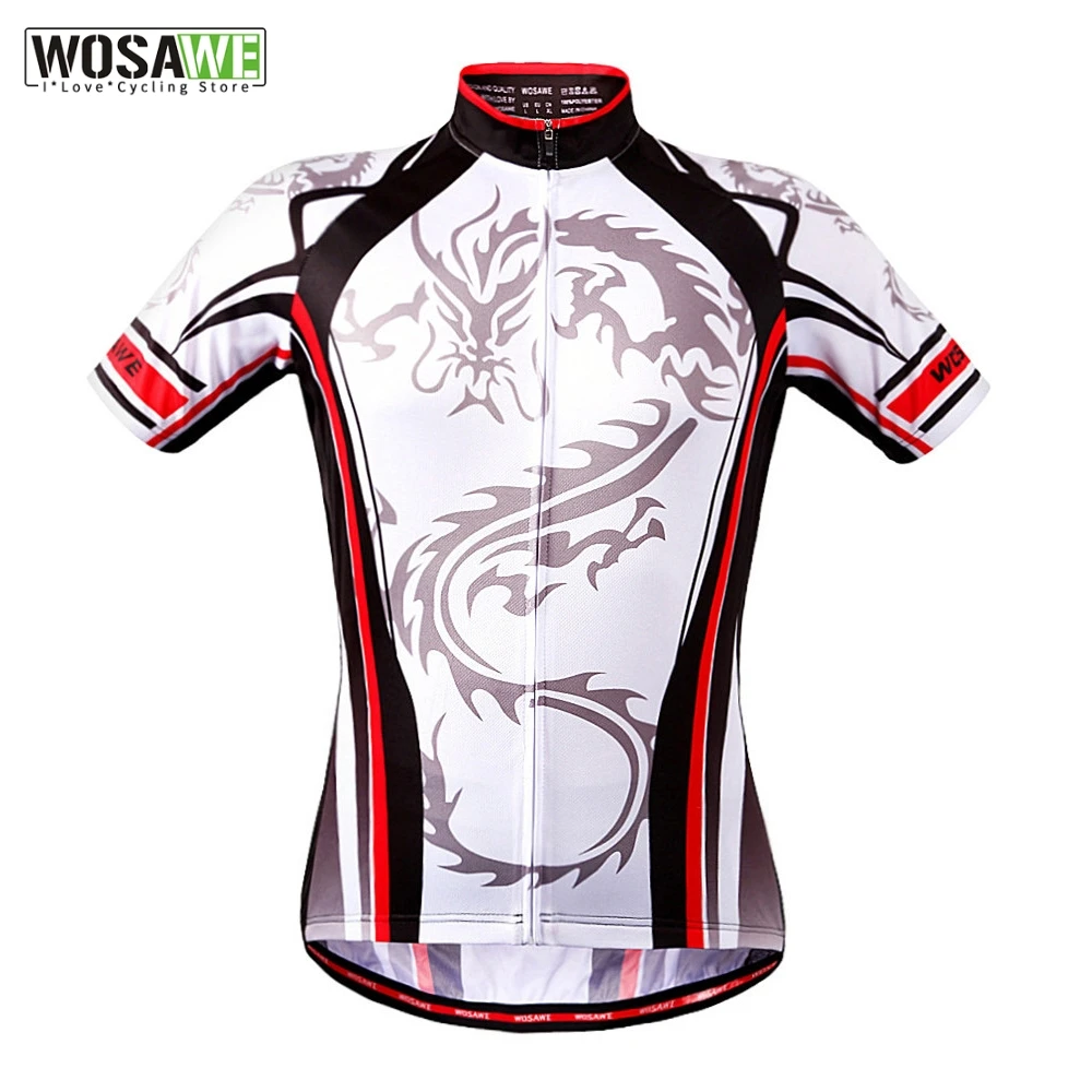 Mens Cycling Jersey Retro Bicycle Short Sleeve Quick Dry Bike Shirt Cycle Top US