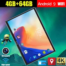 Tablette de 2021 pouces avec triple caméra, grand écran, haute définition, 4G, Android 10.1, 4 go de RAM, 64 go de ROM, 9.0