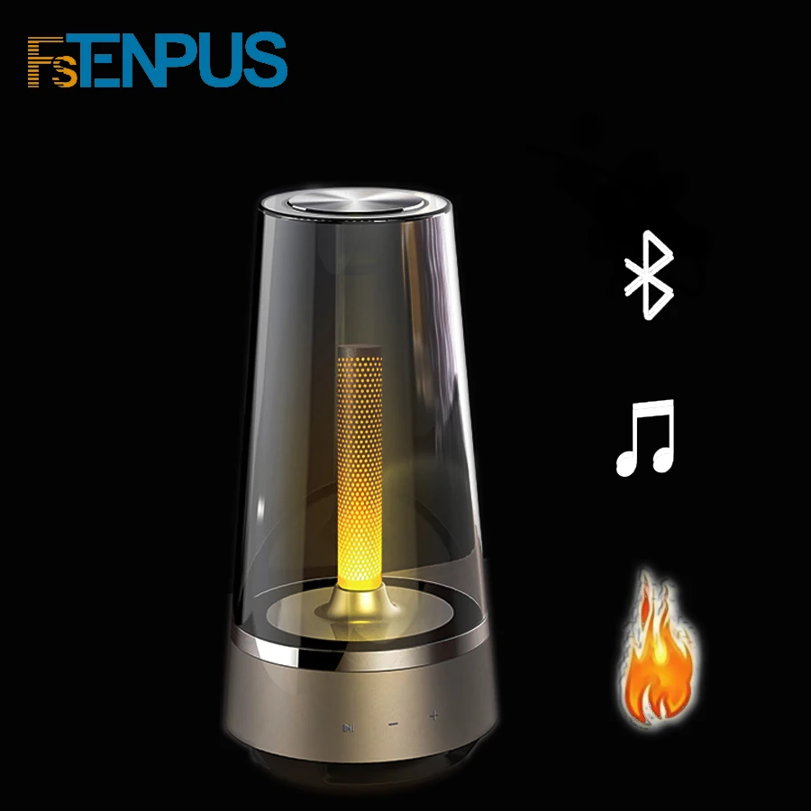 FSTENPUS HOT candle light with Bluetooth speaker lights Atmosphere light Breathing lamp for your phone