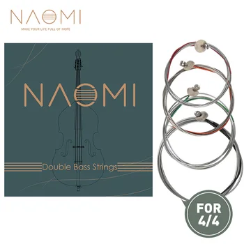 

NAOMI Double Bass ContraBass Strings Replacement Parts Steel String Set for 1/8 Upright Double Bass