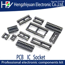 IC розетки DIP8 DIP14 DIP16 DIP18 DIP20 DIP28 DIP40 булавки круглое отверстие 2,54 PCB разъем DIP разъем на возраст 6, 8, 14, 16, 18, 20, 28 32 40 pin-код