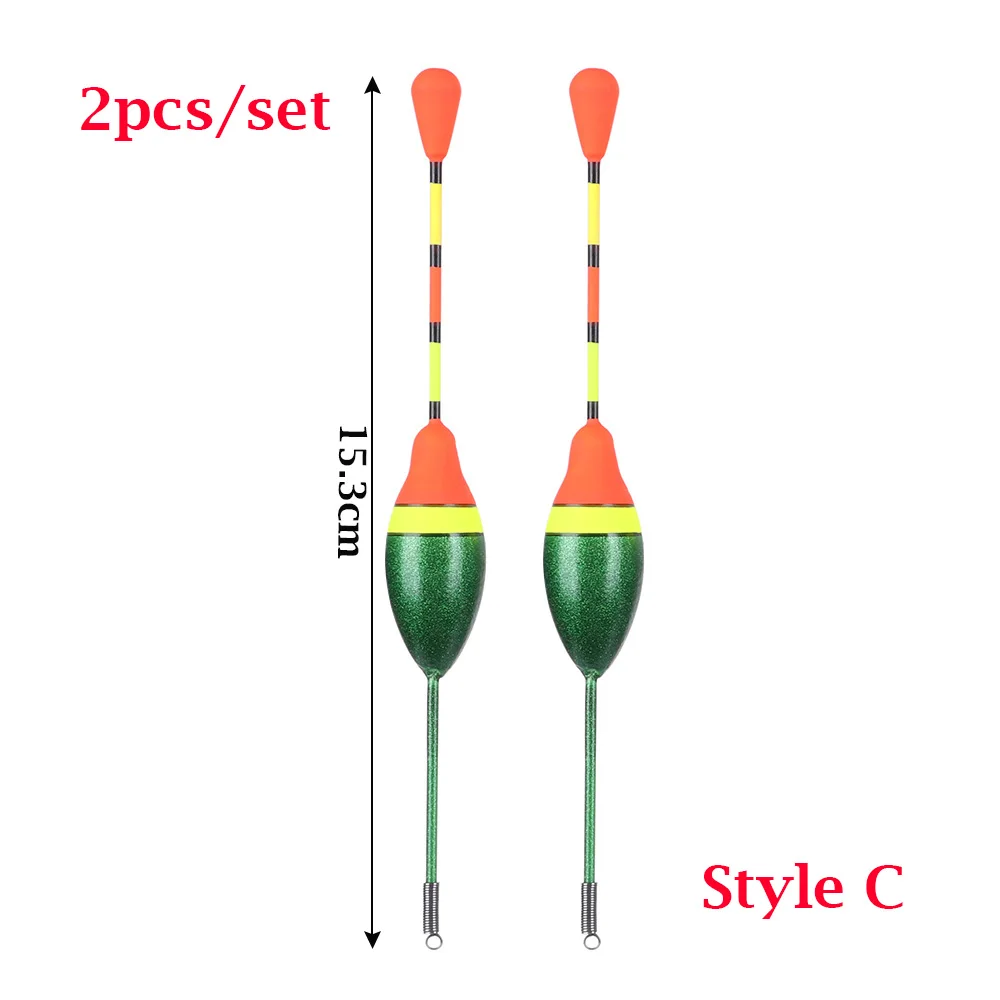 2 шт. Рыболовный набор поплавков буй Рыбалка световая палочка Плавающие разноцветные поплавковые буи для рыболовных аксессуаров - Цвет: Style C