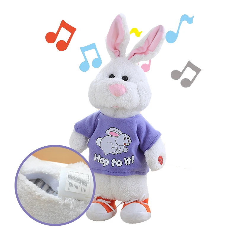 stuffed white rabbit