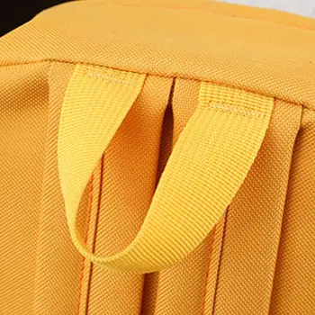 

4Pcs Women Solid Color Canvas Backpack Shoulder Bag Pencil Case Daypack Teenage Girls Schoolbag Set M5TE