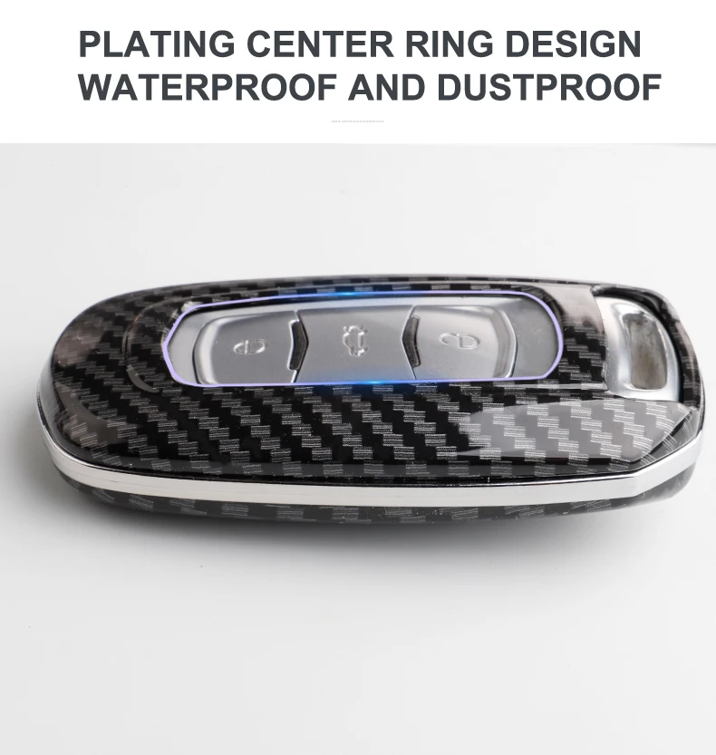 Carbon Fiber Car Smart Key Cover Case Fob For Geely Atlas Boyue NL3 EX7 Emgrand X7 SUV GT GC9 Borui Protect Shell Accessories - Hf94304192f9b43429404c50da2d16e58D
