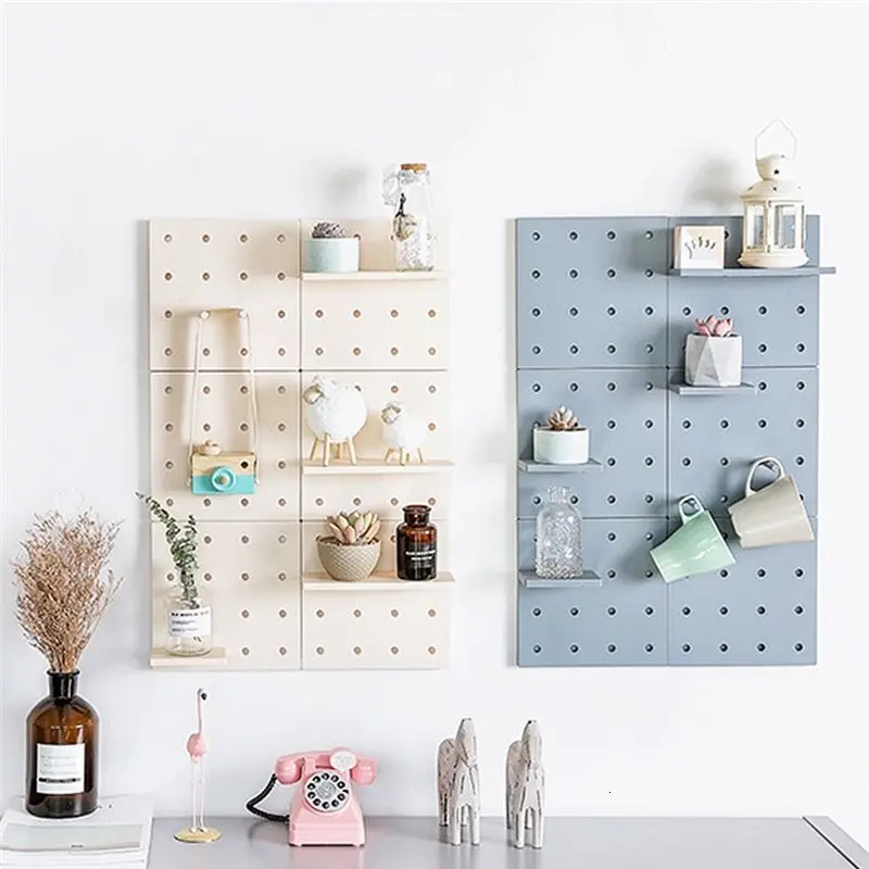 Креативный домашний DIY Пластиковый Pegboard стеллаж для хранения отверстие ПЛАСТИНА настенное крепление полка гостиная для кухни на присоске настенные органайзеры Держатели