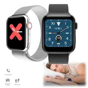 

Stainless Steel Bluetooth Smartwatch Heart Rate Sleep Monitor Remote Camera Call Reminder for Android Samsung LG iOS iPhone
