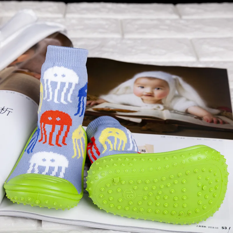 

1Pair Baby Shoes Cotton Socks Baby Walk Socks Toddler shoes Children Boys Girls Floor Socks Anti Slip Soft Sole Sock Shoes