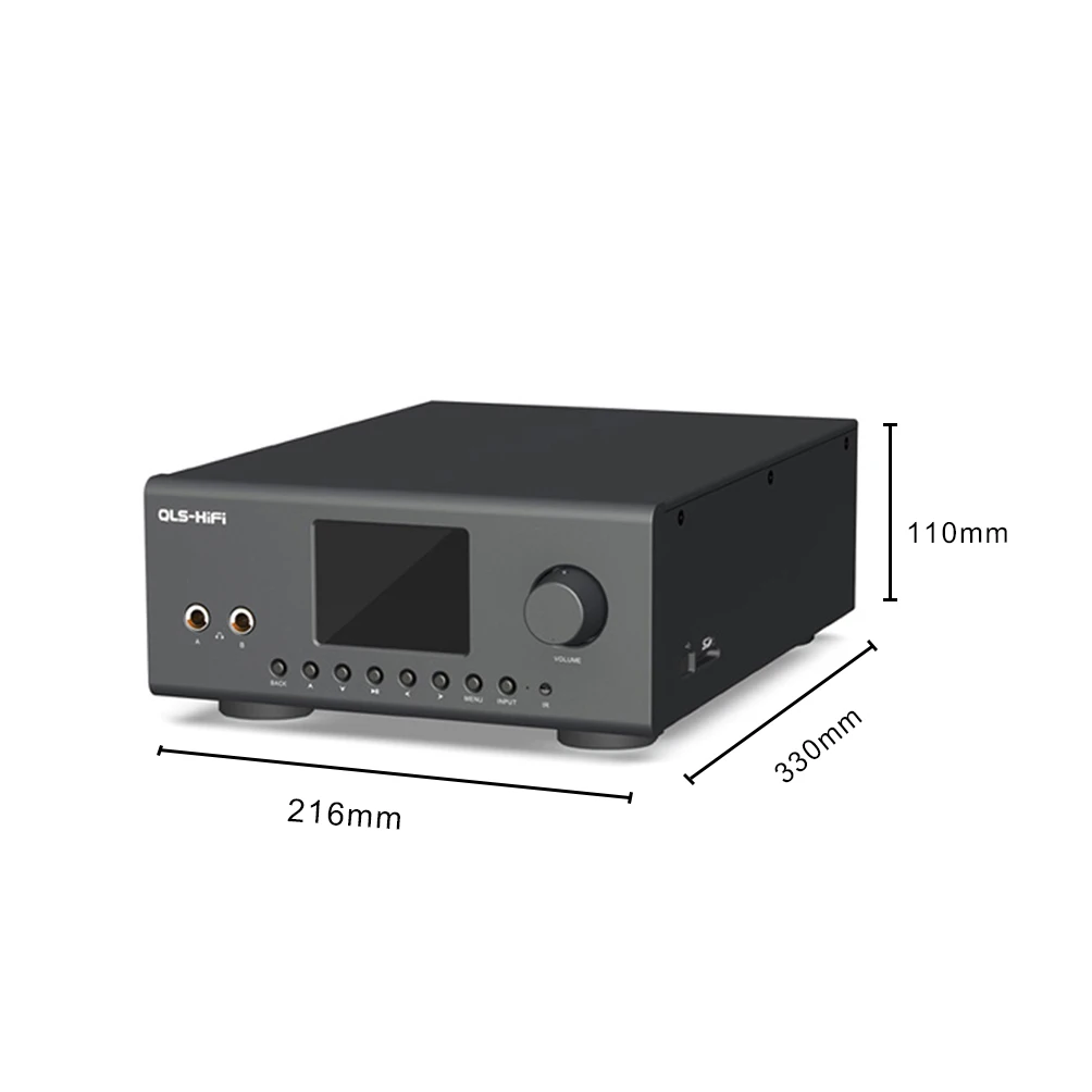 QLS QA860 hifi без потерь цифровой плеер AD1955 DAC LME49720+ OPA2134 24 бит/192 кГц DSD64 коаксиальный/оптический вход FLAC музыкальный плеер