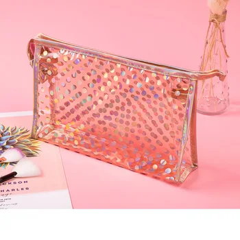 

Mini Jelly bag PVC Cosmetic Bag Wholesale Waterproof Dropshipping Fashion Dot Hot Sale Women Makeup Bag Lady Make Up Bag