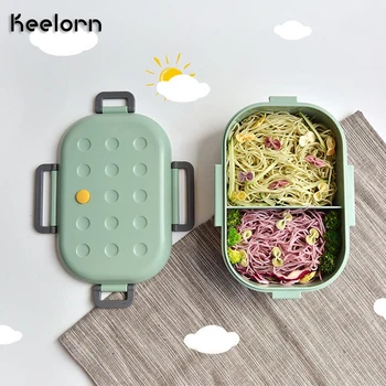 

Keelorn 1000ml Leakproof Compartment Lunch Box Food Storage Container For Kids Student School Outdoor Portable Silicone Boxes