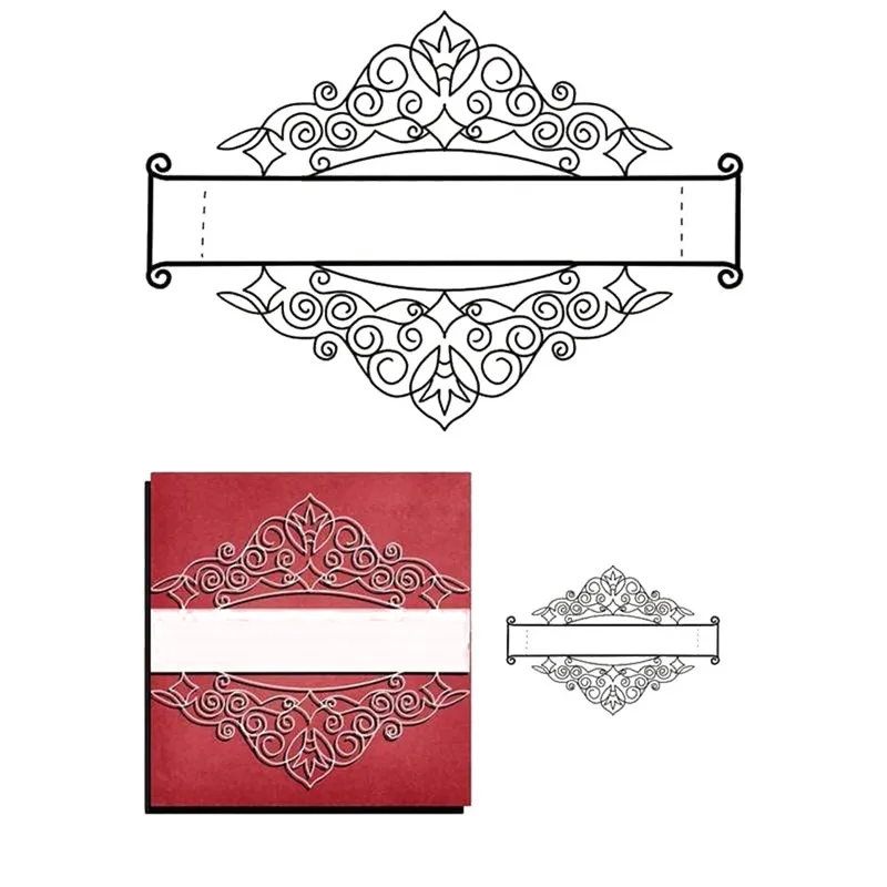 

Naifumodo Cuts Dies Lace Frame Border Metal Cutting Bookmark for DIY Scrapbooking Card Album Embossing Die Cut New Template