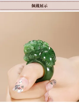 

Hotan yu and ring, natural yu ring, domineering male style, playing with the ring