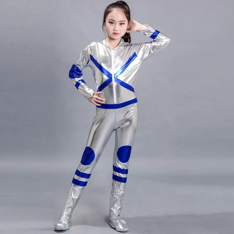 

Childs Kids Space Boy Man Suit Astronaut Fancy Dress Costume Outfit Robot Astronaut Performance Space Dance Show