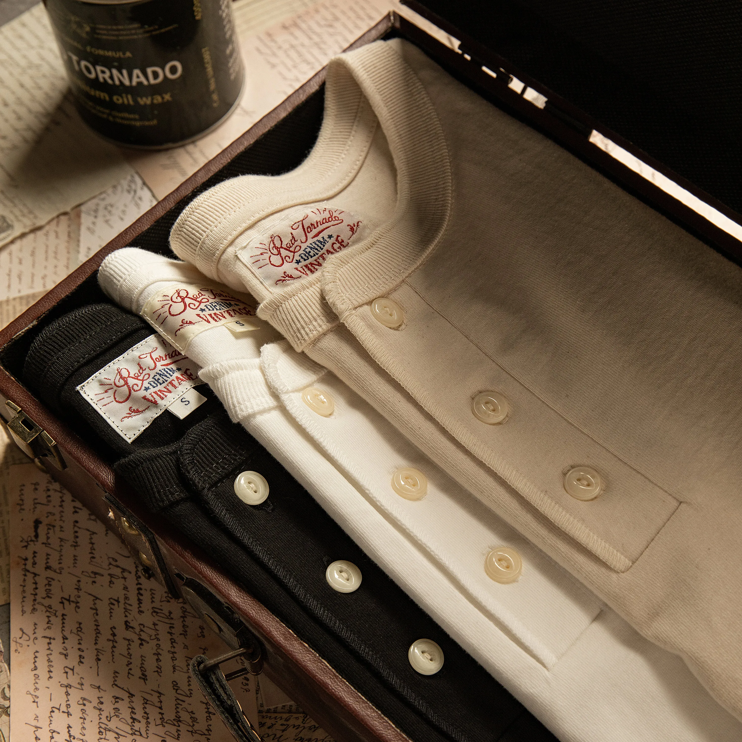 T1-0007 Red Tornado Asian Size Super Good Quality Mans 260Gsm Heavy Thick Casual Henley Tee Cotton 7 Colori