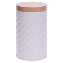 Банка аллюминевая, белая, 11x11x16 см