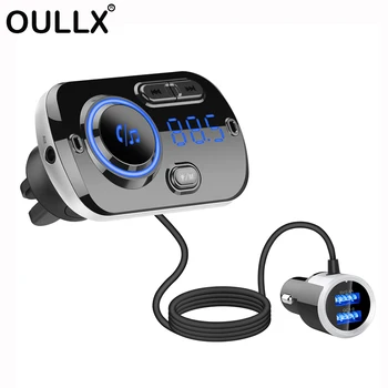 

USB Quick charge 3.0 Car Charger Bluetooth FM Transmitter MP3 Player Wireless FM Radio Adapter Support 2 Mobile Phone Connection