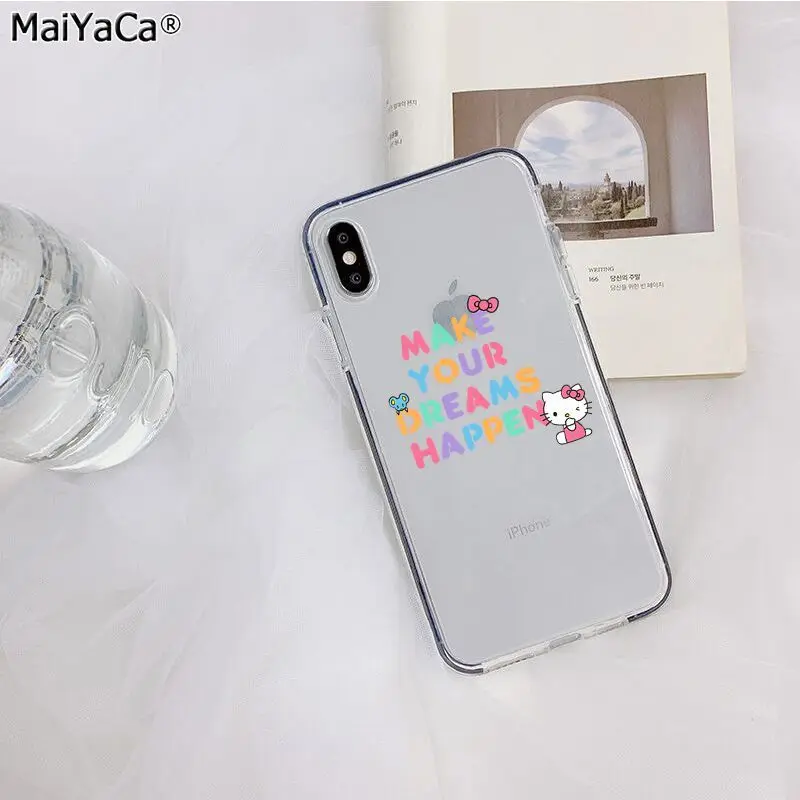 MaiYaCa милый Hello kitty на заказ fundas чехол для телефона с фото для Apple iphone 11 pro 8 7 66S Plus X XS MAX 5S SE XR Чехол для мобильного телефона
