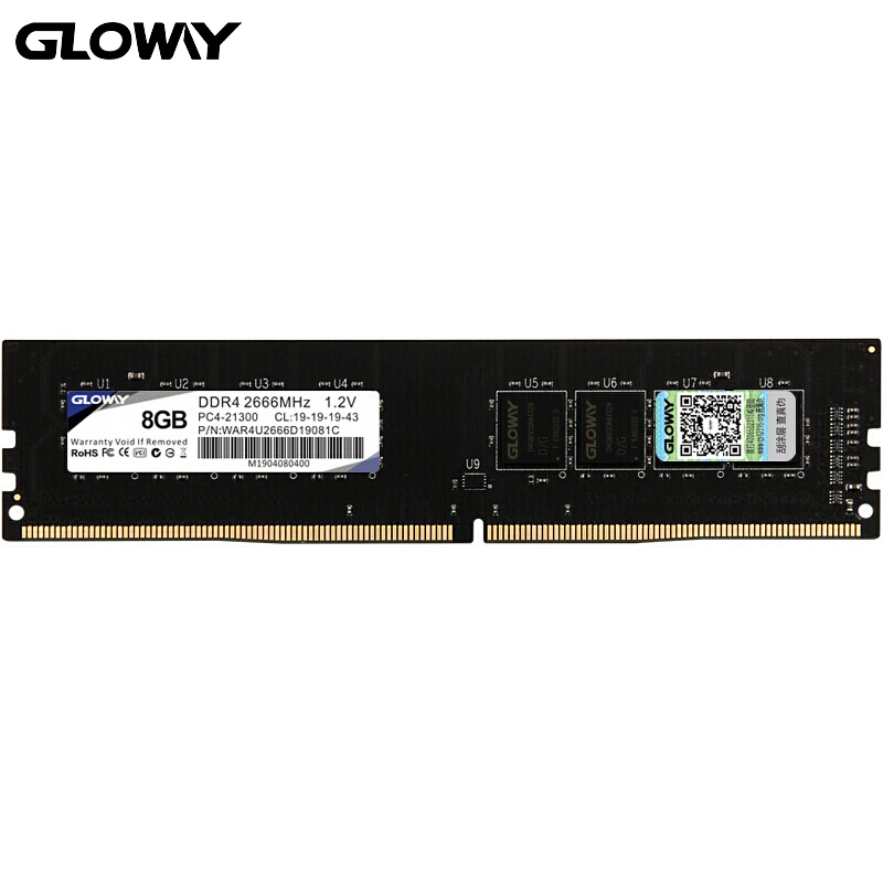 Desktop Ram Memory Laptop Ram Memory Notebook Ram Memory Gloway DDR4 8 GB 2666mhz DIMM Memoria RAM 16GB 3200mhz SODIMM Memory PC4-21300 For Computador Desktop Notebook