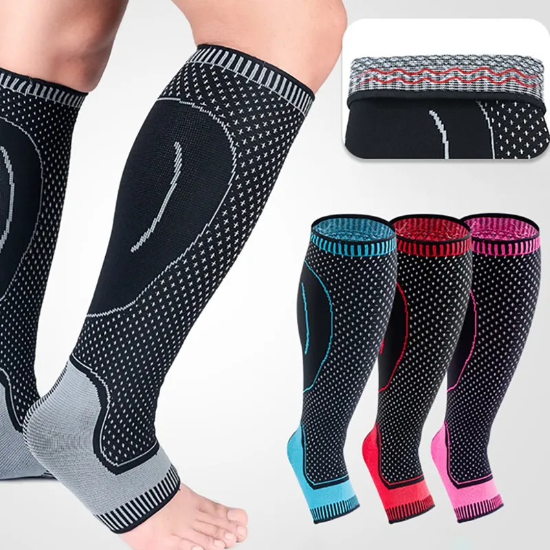 

1pc Sports Safety Leg Sleeve Cover Running Cycling Compression Calf Leg Shin Splints Breathable Sports Protection Accessories