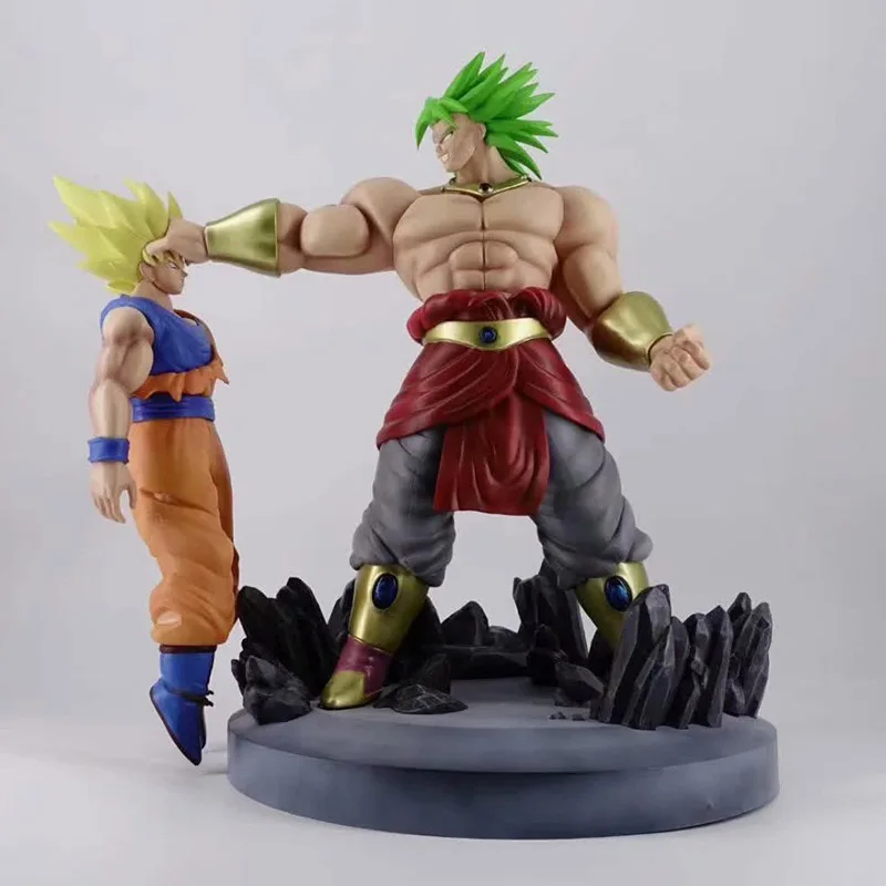Аниме Dragon Ball Супер Saiyan Broli против Сон Гоку сцены статуя ПВХ фигурка Коллекция Модель игрушки куклы Подарки