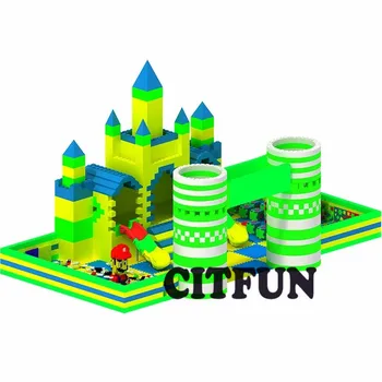 

China factory Kids EPP foam blocks building educational Indoor playground with trampoline and ball pool