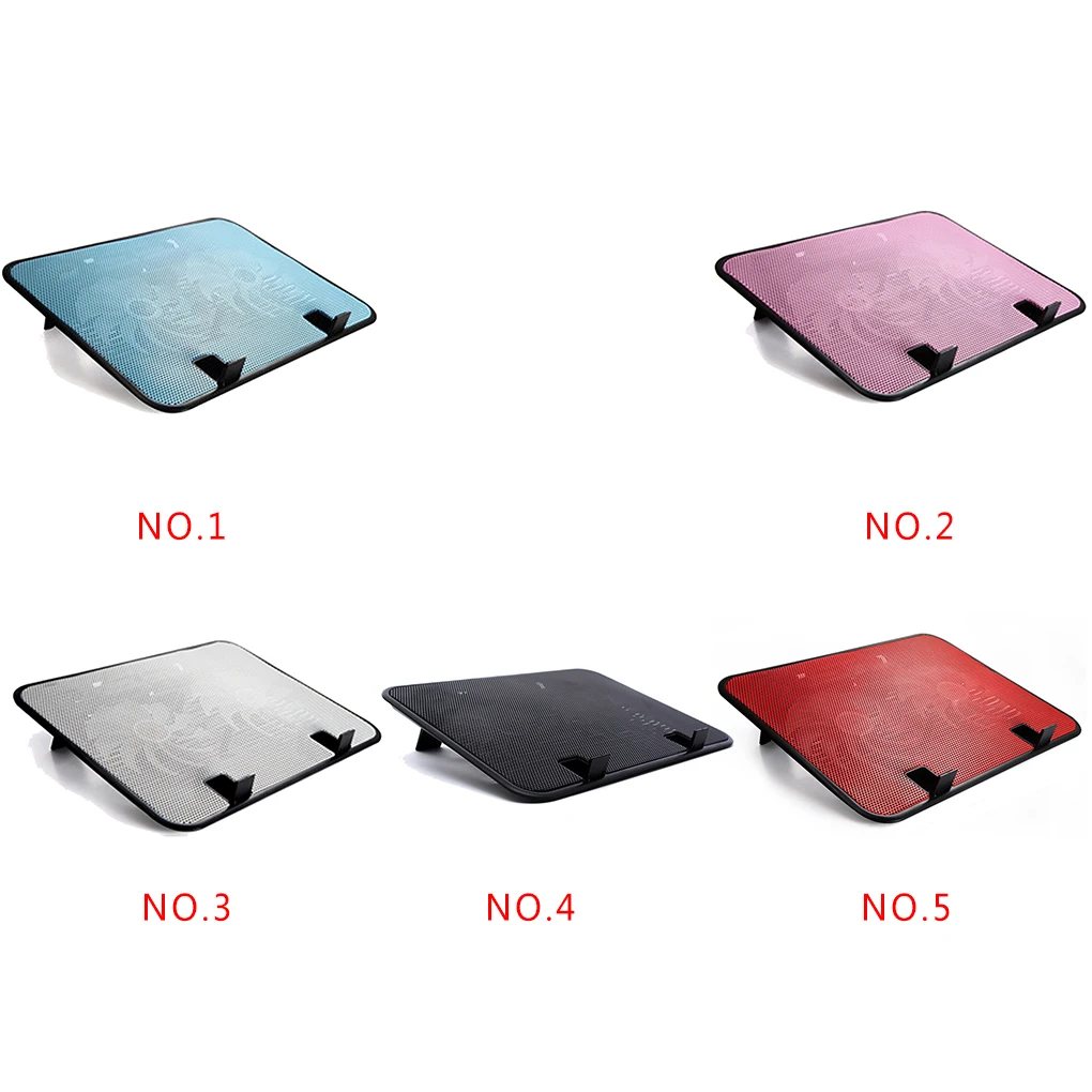 14 дюймов ноутбук кулер 5 в двойной вентилятор USB внешний для ноутбука охлаждающая подставка тонкая подставка высокоскоростной бесшумный металлический панельный вентилятор