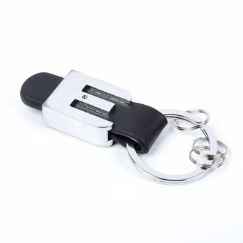 

Black Sliver Decor Logo Parts Car For Mercedes-Benz Keyring Letter E Metal Leather Keychain Useful Accessories
