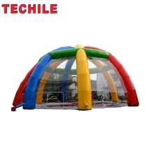 Красочные надувные открытый большой spirder купол палатки для вечерние события
